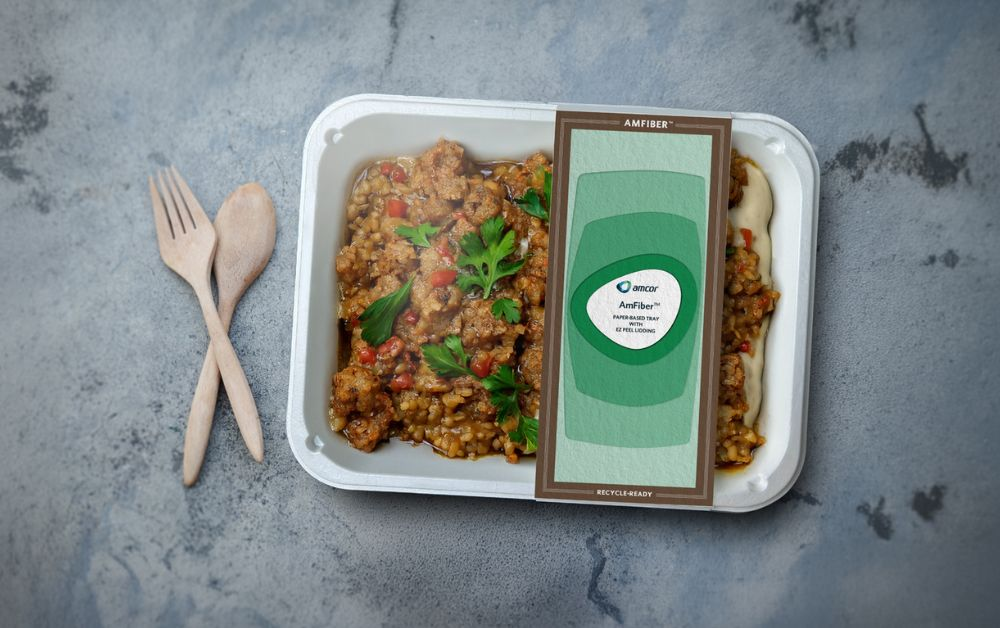 Amcor develops fibre tray system for chilled foods